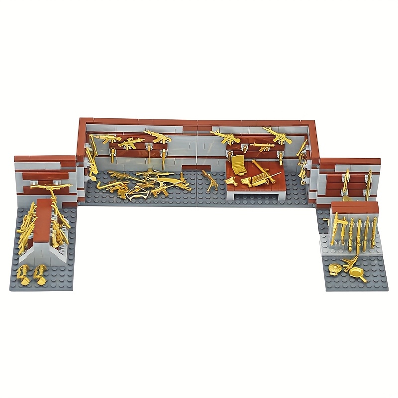 Military Armory Building Blocks Toys Golden Additions